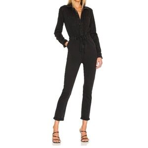 PAIGE Christy Long Sleeve Jumpsuit Dreamy Black Women's Jumpsuit